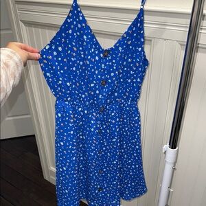 Sienna Sky Spotted Pebble Dress with Key-Hole Tie Back
